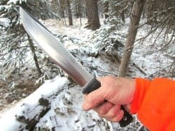 full tang, drop point blade makes for a great knife in the outdoors