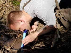 Lifestraw water filter drinking