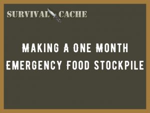 stock alimentaire d'urgence