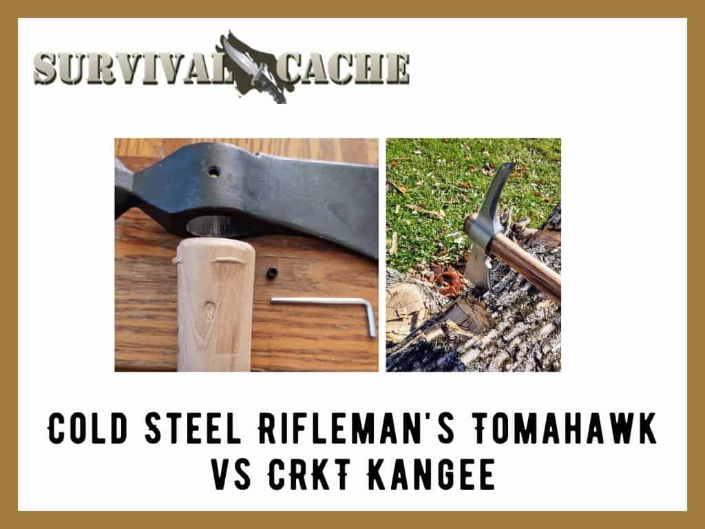 Tomahawk du fusilier Cold Steel contre CRKT Kangee