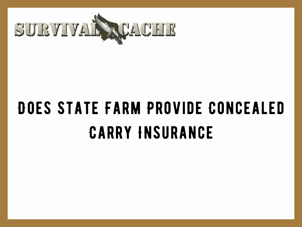 Does State Farm Provide Concealed Carry Insurance?