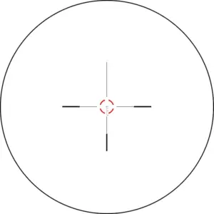 Trijicon VCOG first focal plane reticle with circle and dot configuration