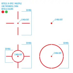 Sightmark Ultra Shot multiple pattern reticle options