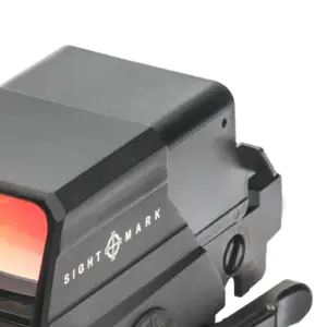 SIghtmark Ultra Shot M-Spec reflex optic with integral sunshade deployed for comfortable shooting