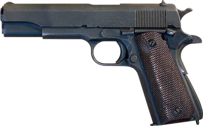 M1911 Colt .45 ACP pistol with external hammer