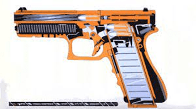 A striker mechanism in a pistol usually features as short reset on subsequent shots