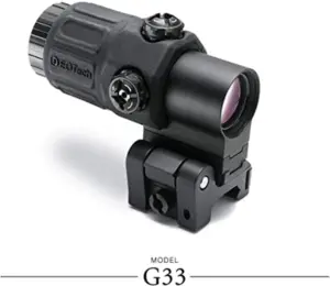 The EOTech G33 offers tool free elevation and windage adjustments