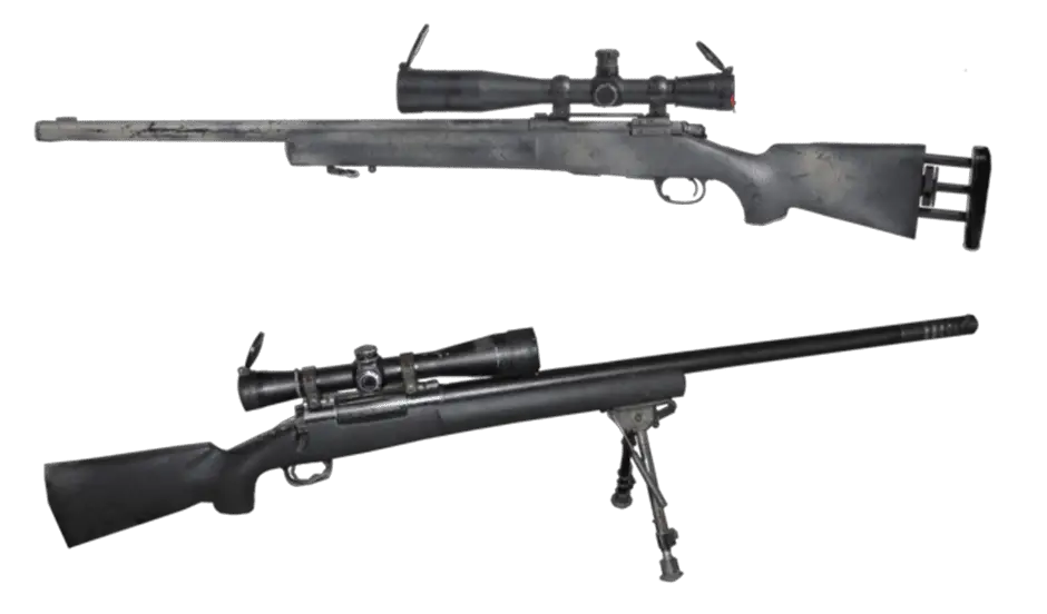 M24 sniper rifle used by US Military forces for long range accurate shooting