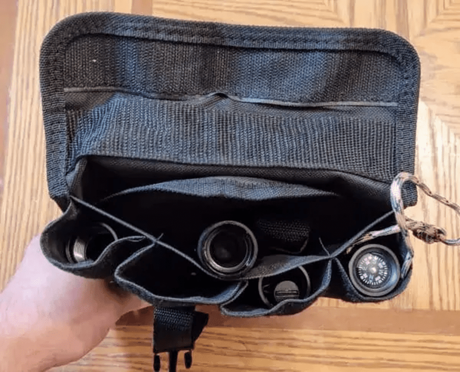 Tools fit easily inside packable ripstop nylon pouch 