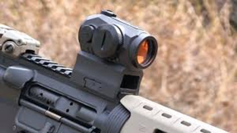 Red dot and fiber optics are popular choices for many rifle shooters.  Red dots offer many advantages over iron sights on many rifles.