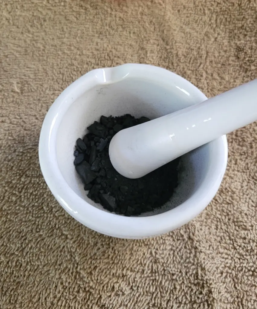 powdered charcoal 