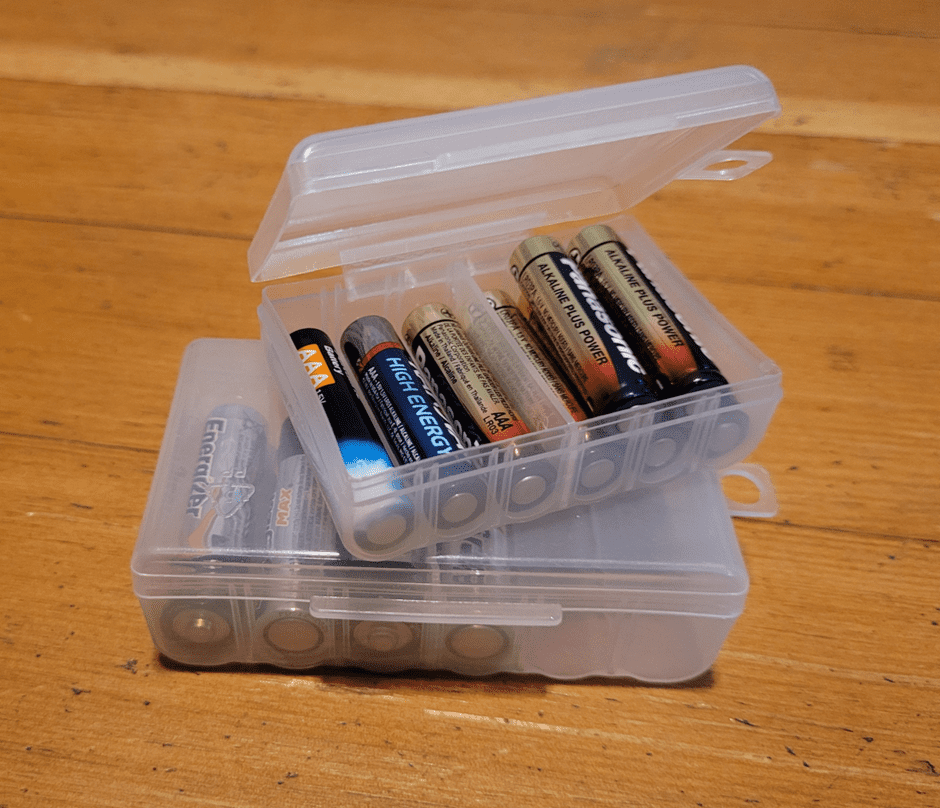 batteries in a hard container