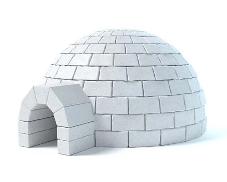 dome shaped snow shelter